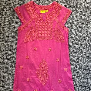 Roller Rabbit Pink embroidered dress